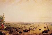 Miller, Alfred Jacob Surround of Buffalo by Indians Germany oil painting artist